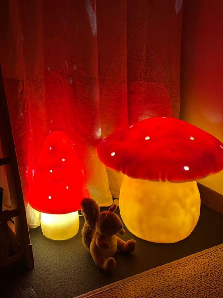 Afbeelding laden in galerijviewer, Egmont lamp paddenstoel rood+dimmer.
