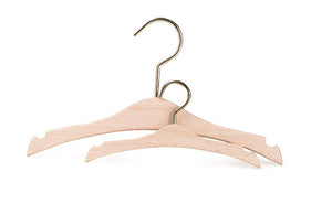 Set kledinghangertje hout 13 cm. 3+ (6 s