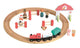 Treinbaan hout met trein en figuurtjes.