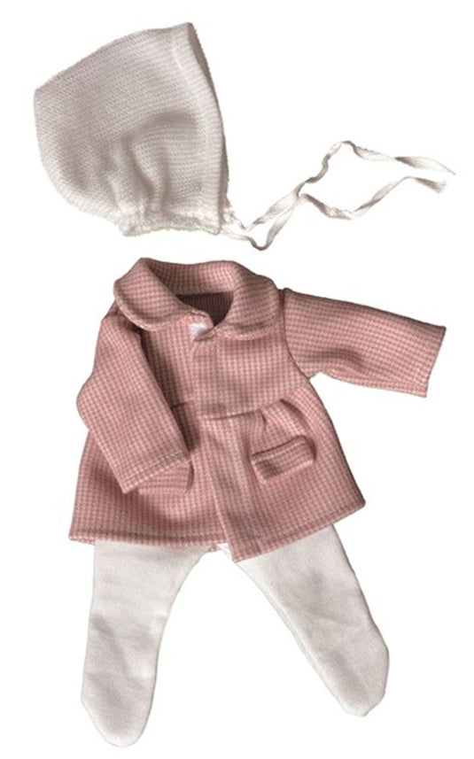 Poppenkleding parelrose. 1+
