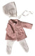 Poppenkleding parelrose. 1+