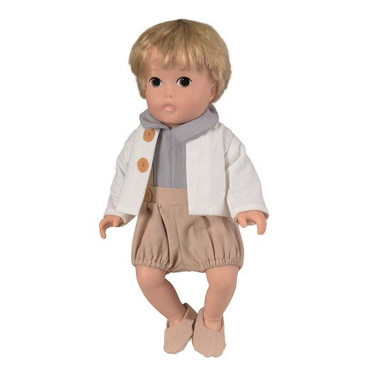 Babypop ezra. 32 cm. handgeschilderd. 1+