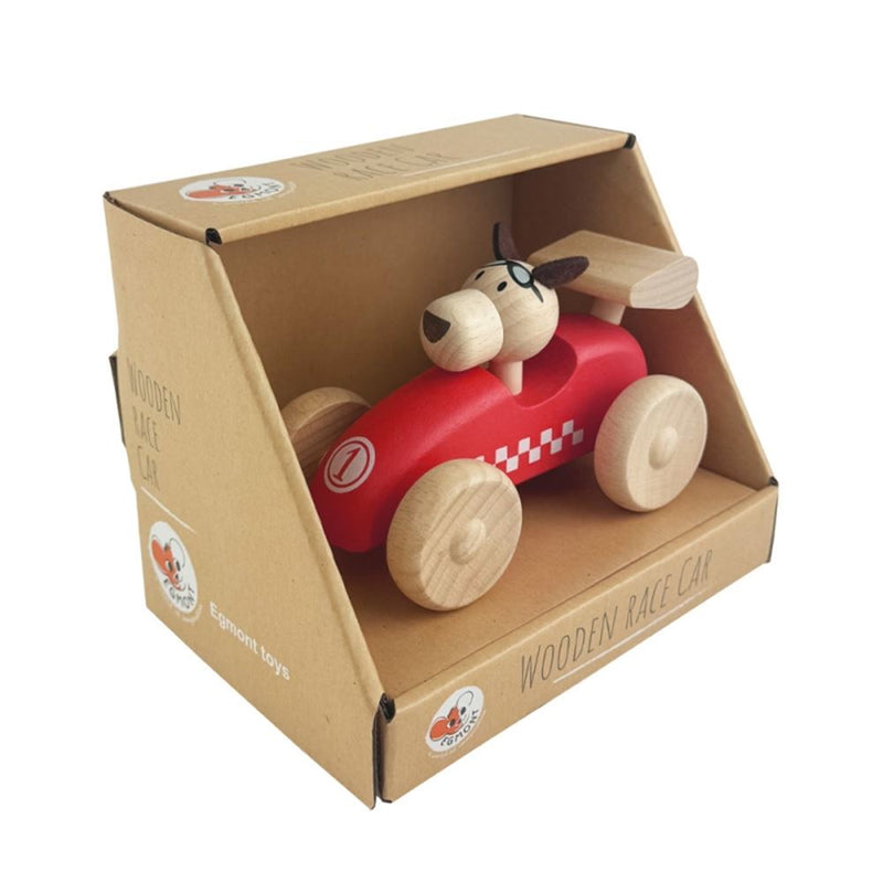 Cargue la imagen en el visor de la galería, Egmont houten raceauto met hond. 12x7x7
