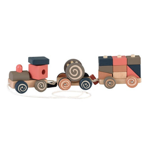 Egmont trekfiguur houten trein. 39x8x10