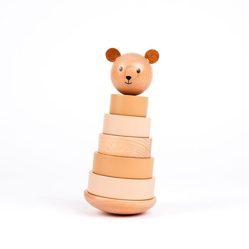 ギャラリービューアに画像をロードする, Houten stapel beer marcel. 21x10x10 cm
