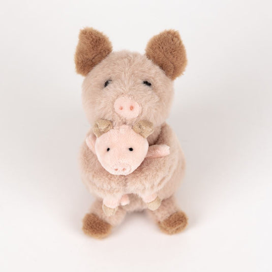 Egmont knuffel varken met baby. 15x15x12