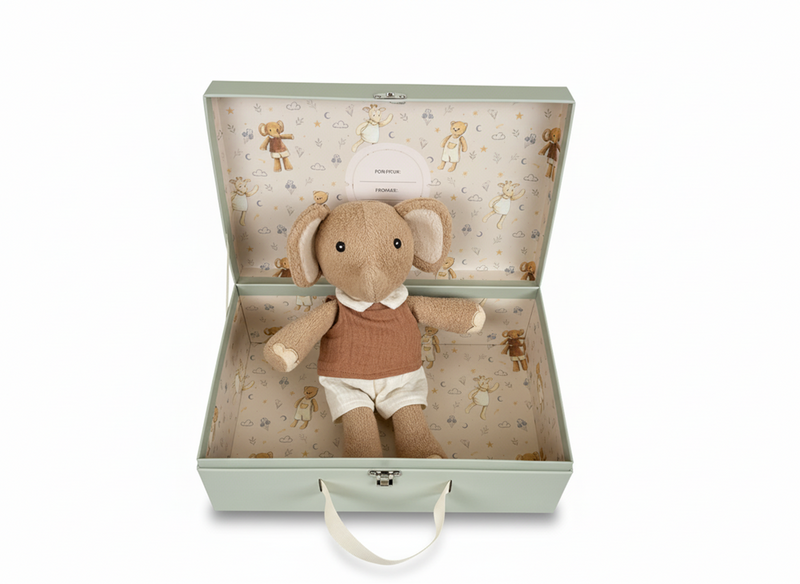 ギャラリービューアに画像をロードする, Knuffel olifant de ollie cadeaudoos.
