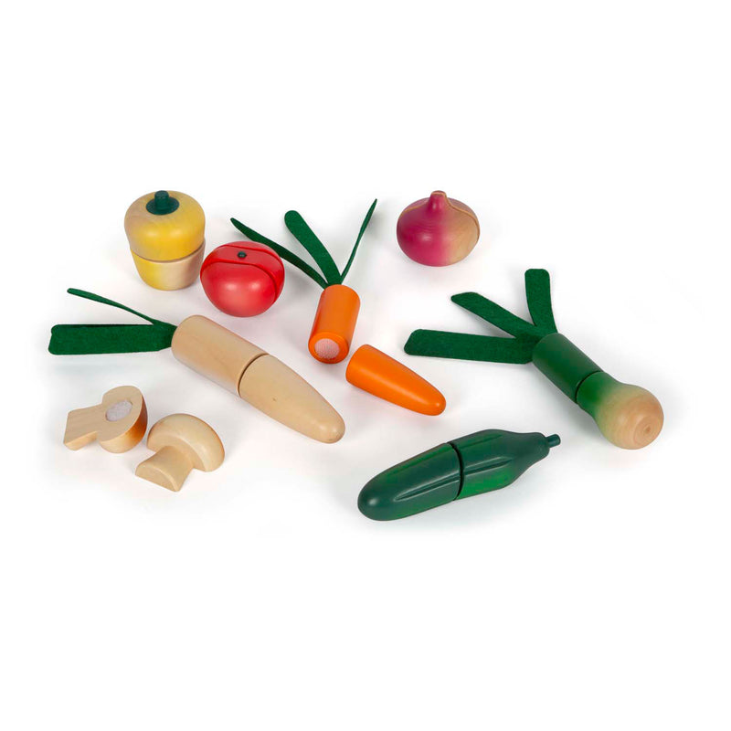 Load image into Gallery viewer, Small foot - houten snij- en groenten speelset fresh, 14dlg.
