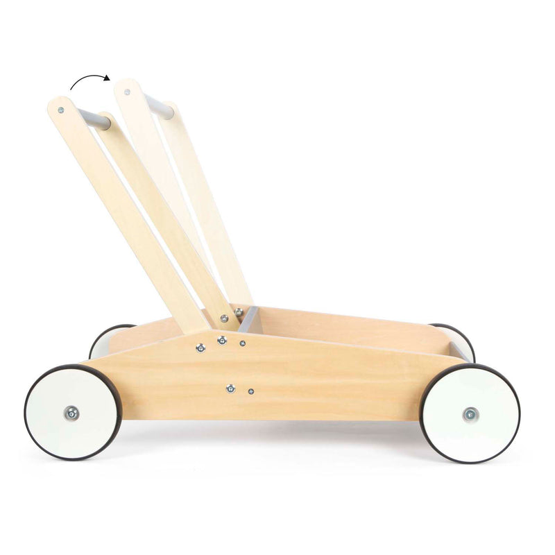 Load image into Gallery viewer, Small foot - houten loopwagen grijs
