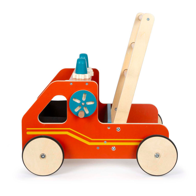 Afbeelding laden in galerijviewer, Small foot - houten loopwagen brandweer
