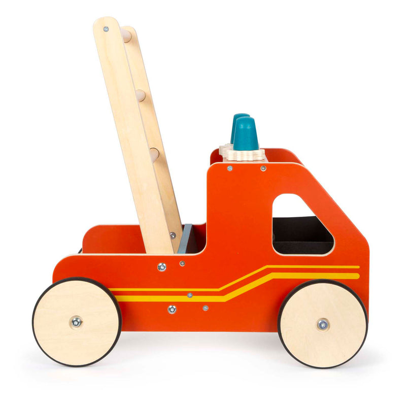 Afbeelding laden in galerijviewer, Small foot - houten loopwagen brandweer

