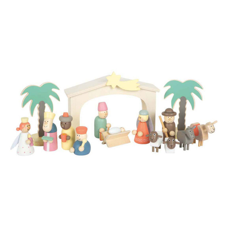 Load image into Gallery viewer, Small foot - houten kribbe kerstverhaal speelset
