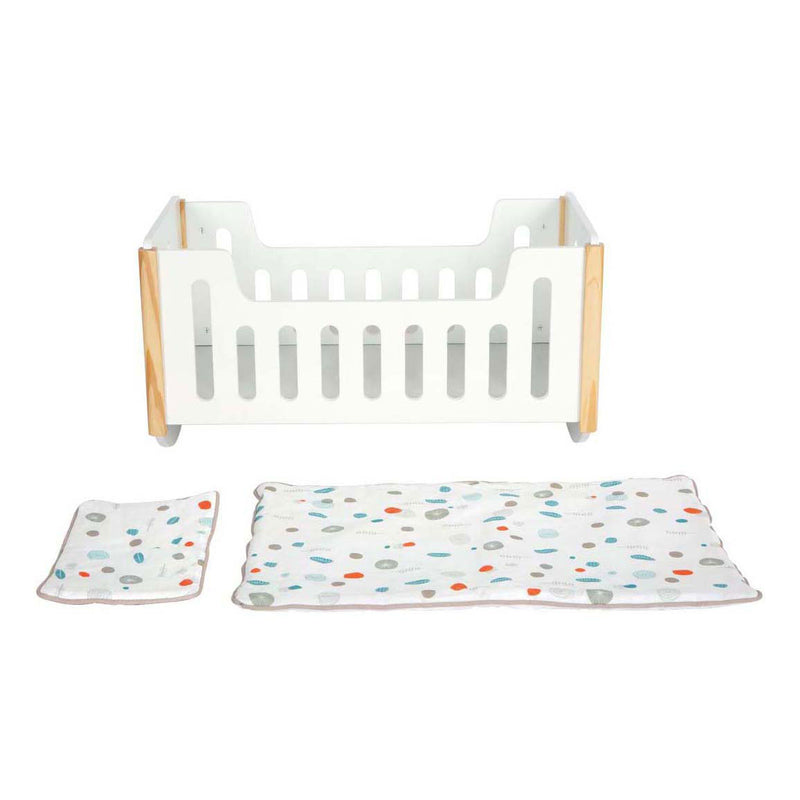 ギャラリービューアに画像をロードする, Small foot - houten poppenbed wit little button
