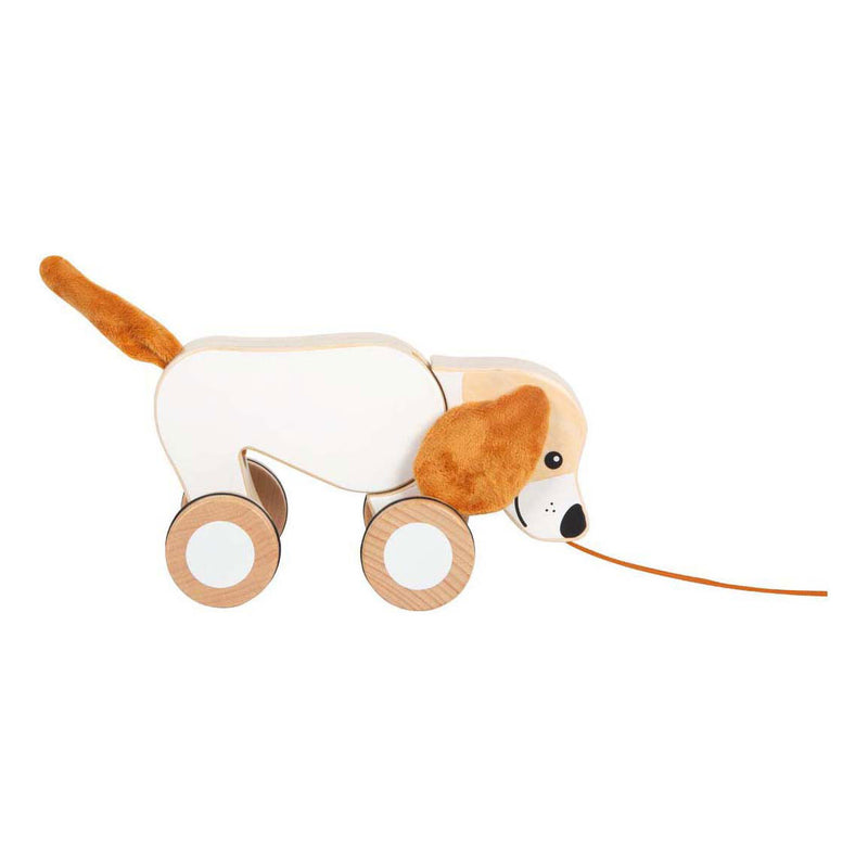 Load image into Gallery viewer, Small foot - houten trekhond met knisperende oren
