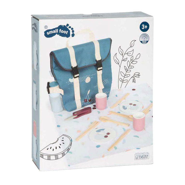 Load image into Gallery viewer, Small foot - rugzak met houten picknick tasty speelset, 14dlg.
