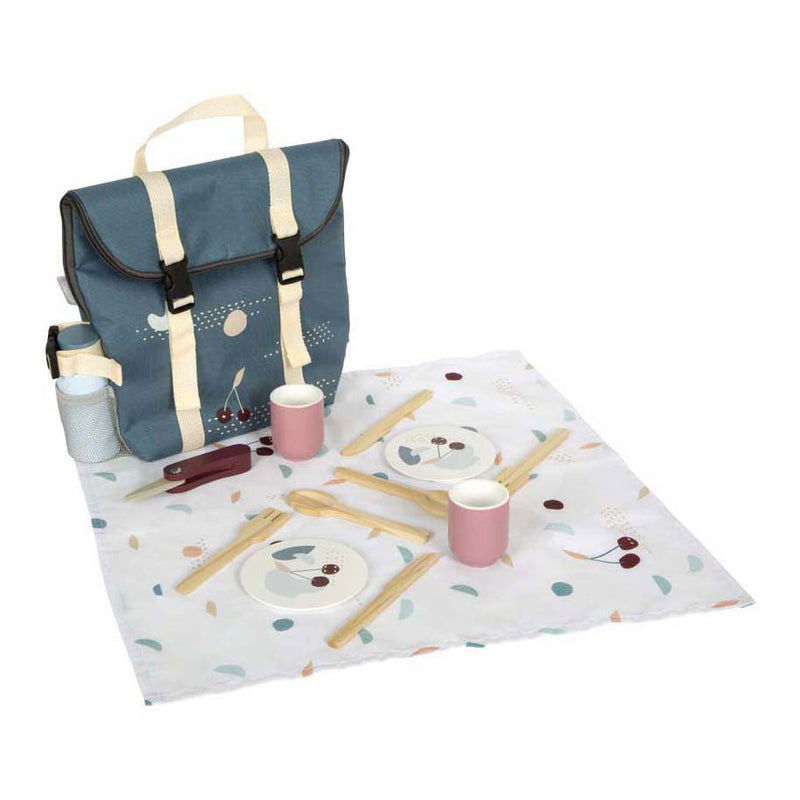 Load image into Gallery viewer, Small foot - rugzak met houten picknick tasty speelset, 14dlg.
