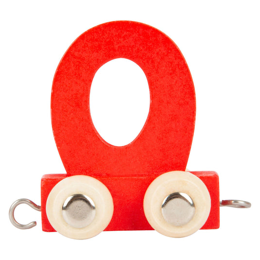 Small foot - houten lettertrein rood - o - 12 stuks