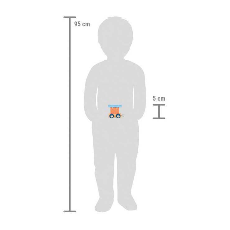 Load image into Gallery viewer, Small foot - houten lettertrein polar - wagon zalmroze blauw - 12 stuks
