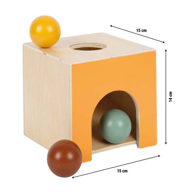 Load image into Gallery viewer, Small foot - houten montessori knikkerdoos fsc
