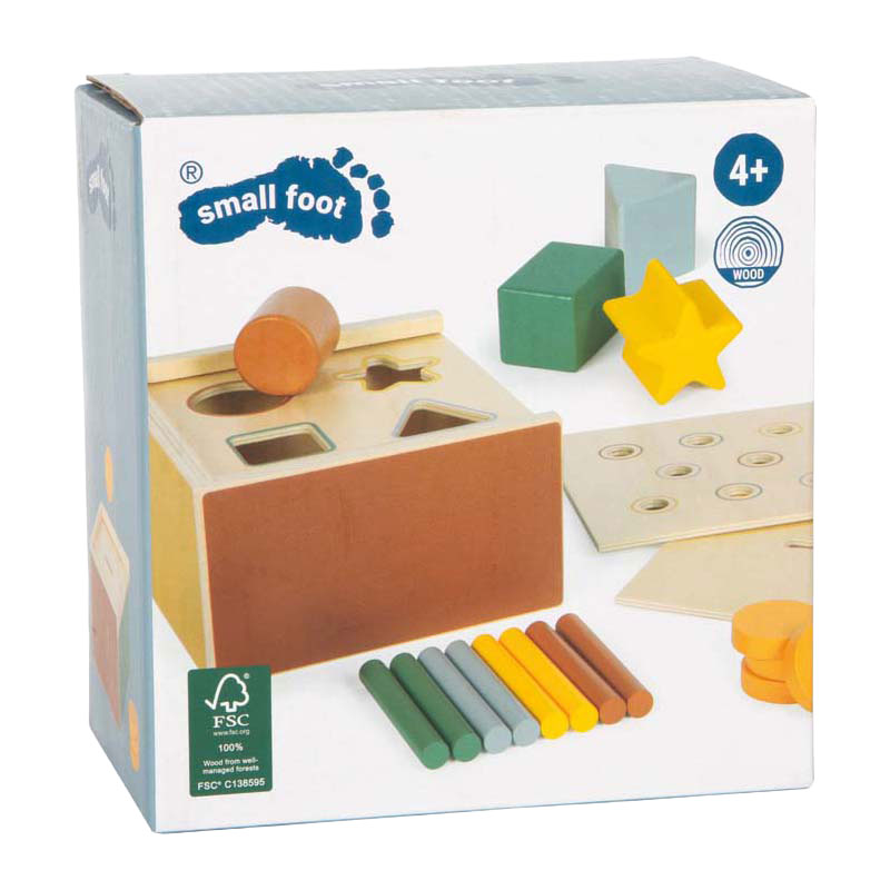 Afbeelding laden in galerijviewer, Small foot - houten montessori vormpassend spel fsc
