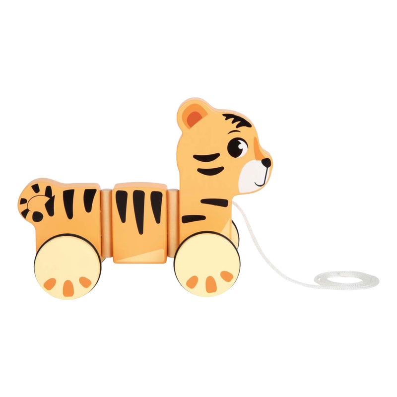 Afbeelding laden in galerijviewer, Small foot - houten trekdier tijger safari fsc

