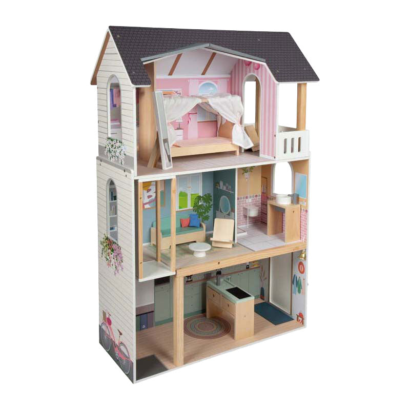 Afbeelding laden in galerijviewer, Small foot - houten poppenhuis dream villa xl
