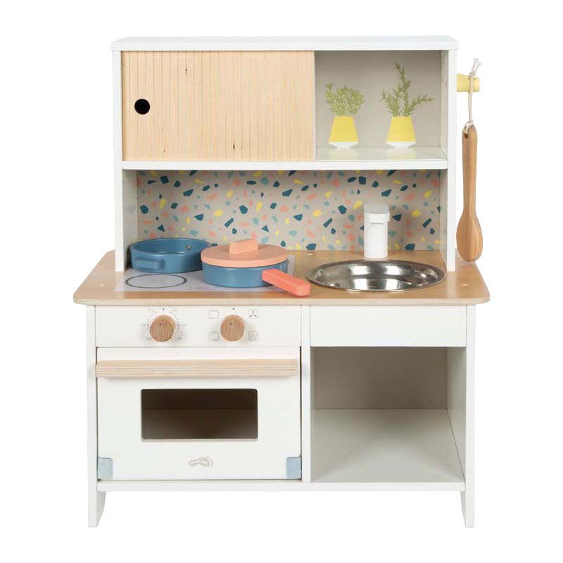 Load image into Gallery viewer, Small foot - houten terrazzo speelkeuken compact

