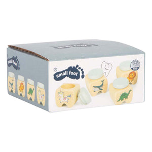 Small foot - houten melktandendoosjes - 4st.