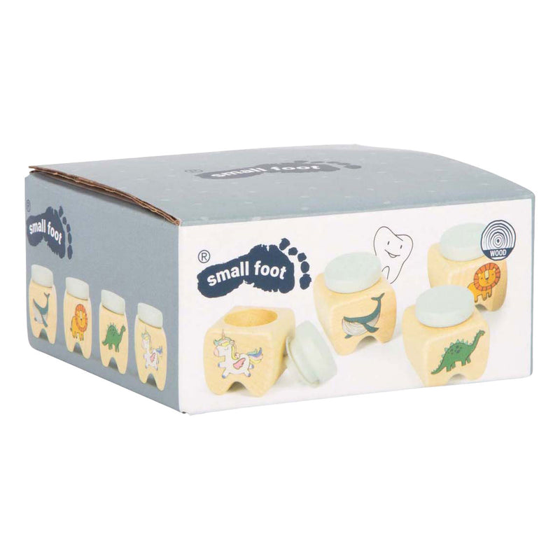 Load image into Gallery viewer, Small foot - houten melktandendoosjes - 4st.
