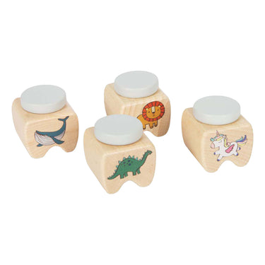 Small foot - houten melktandendoosjes - 4st.