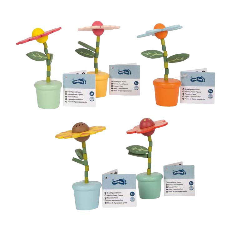 Load image into Gallery viewer, Small foot - houten drukfiguur bloem
