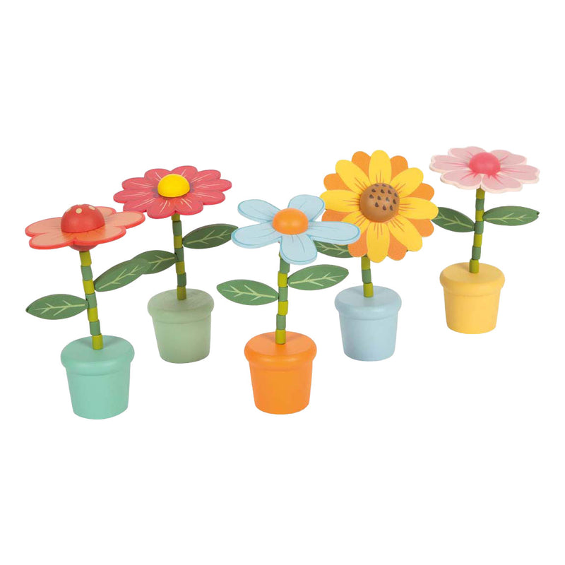 Load image into Gallery viewer, Small foot - houten dansende bloemenfiguren - 10st.
