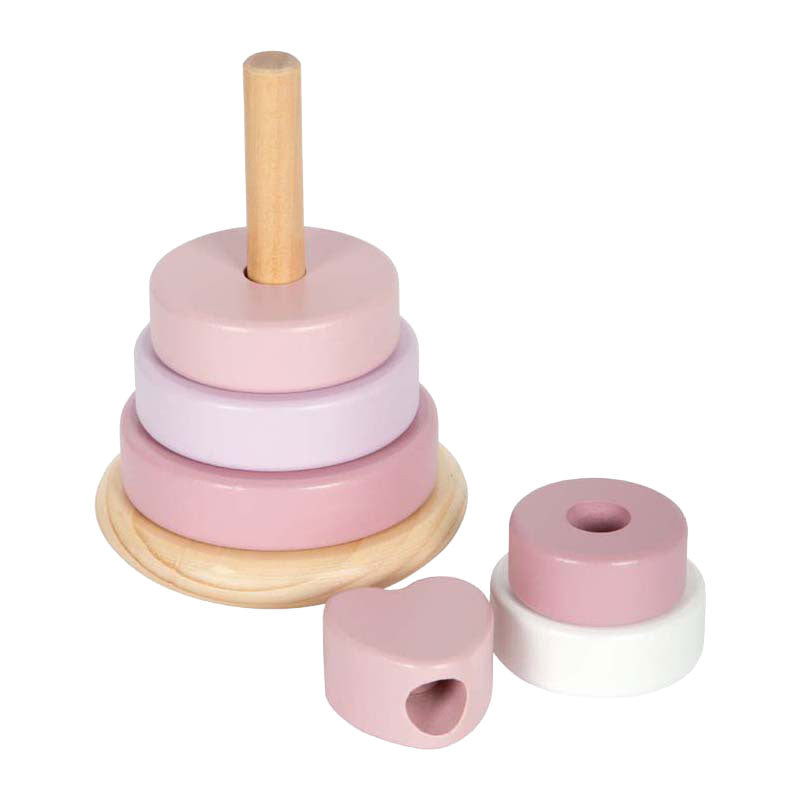 Afbeelding laden in galerijviewer, Small foot - houten stapeltoren roze - 7dlg.
