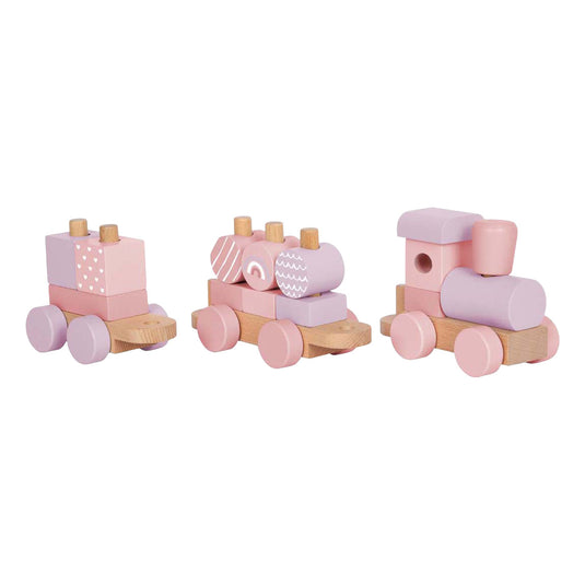 Small foot - houten trein roze