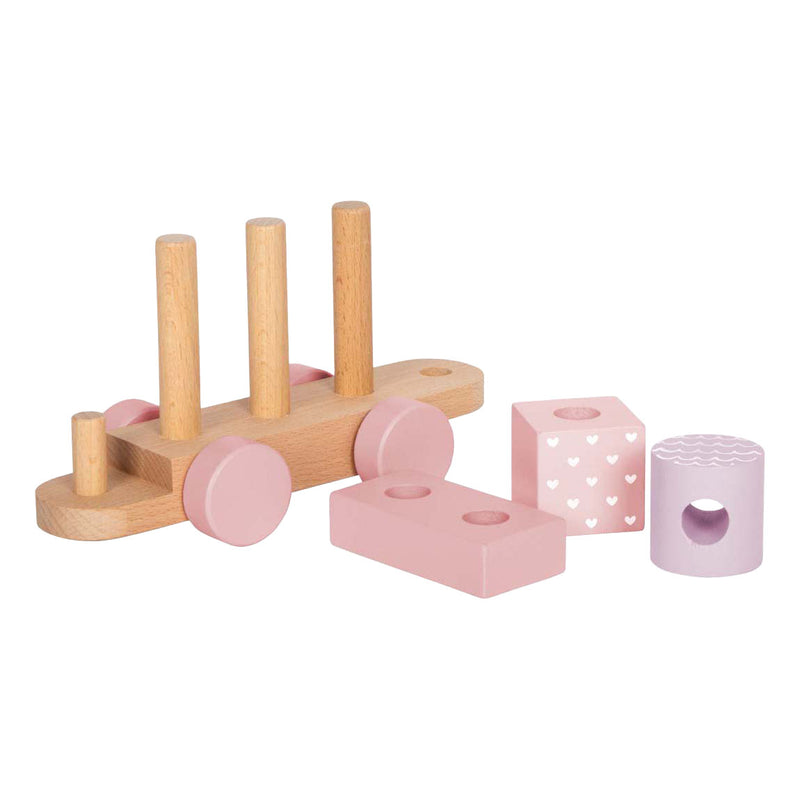 Load image into Gallery viewer, Small foot - houten trein roze
