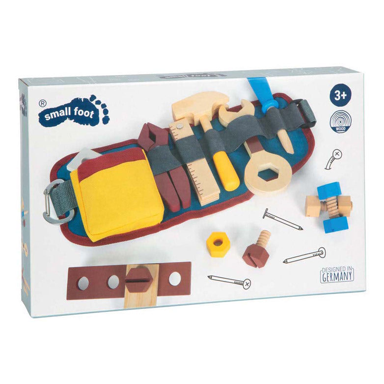 Load image into Gallery viewer, Small foot houten gereedschap met riem
