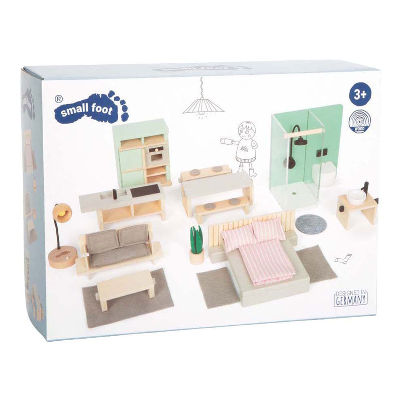 Load image into Gallery viewer, Small foot - poppenhuis meubelset scandinavische stijl

