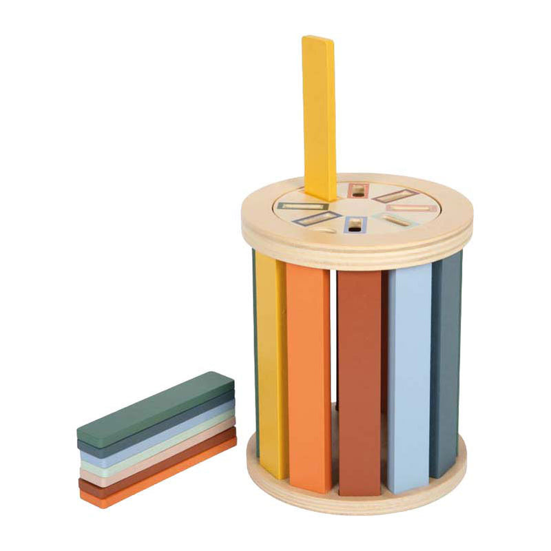 Load image into Gallery viewer, Small foot - houten montessori sorteerspel met trommel
