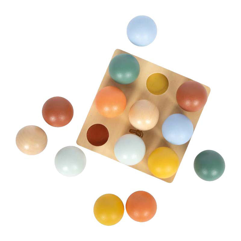 Load image into Gallery viewer, Small foot - houten montessori sorteerspel met ballen
