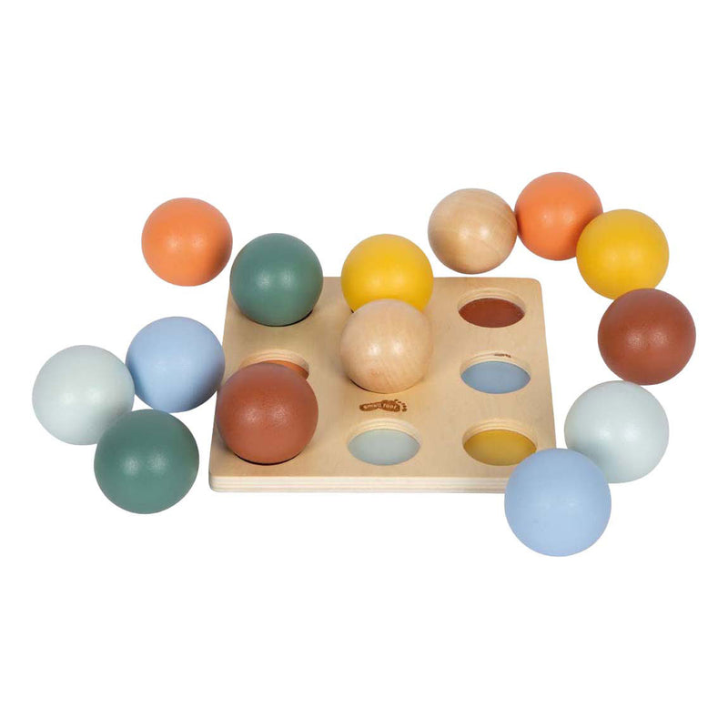 Load image into Gallery viewer, Small foot - houten montessori sorteerspel met ballen
