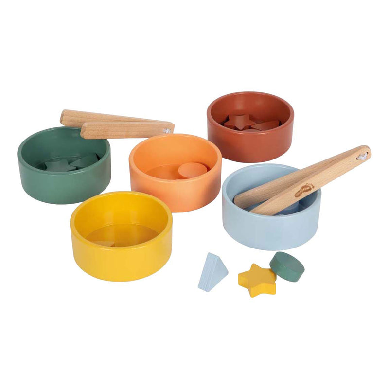 Load image into Gallery viewer, Small foot - houten montessori sorteerspel met knijptang
