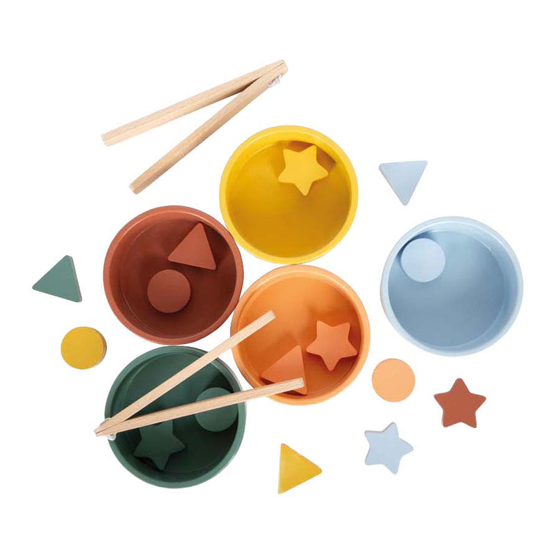 Load image into Gallery viewer, Small foot - houten montessori sorteerspel met knijptang

