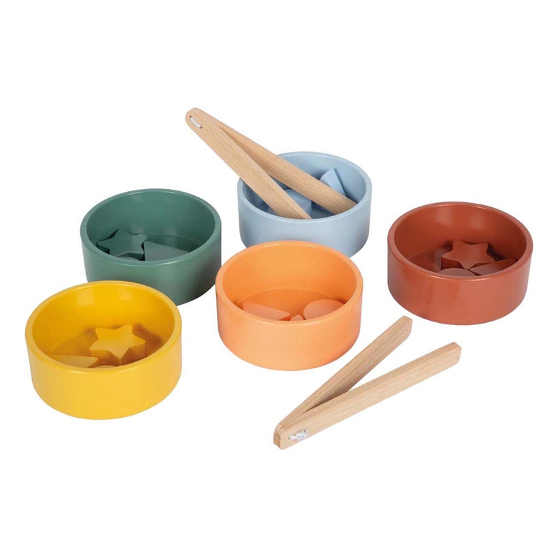 Load image into Gallery viewer, Small foot - houten montessori sorteerspel met knijptang
