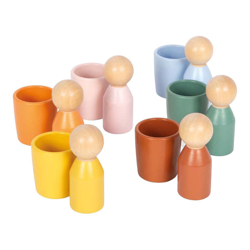 Load image into Gallery viewer, Small foot - houten montessori sorteerbeker met figuren
