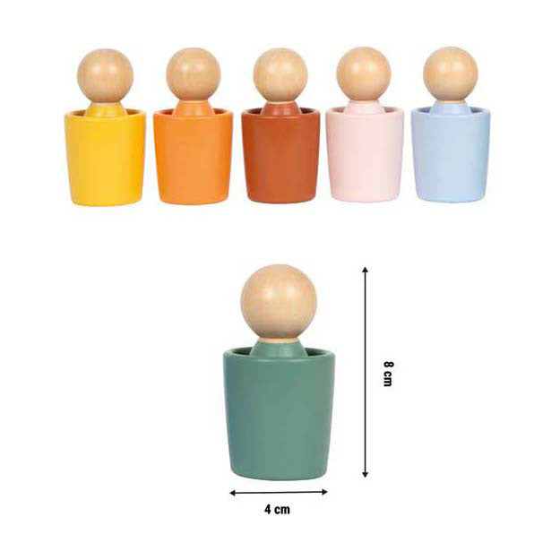 Load image into Gallery viewer, Small foot - houten montessori sorteerbeker met figuren
