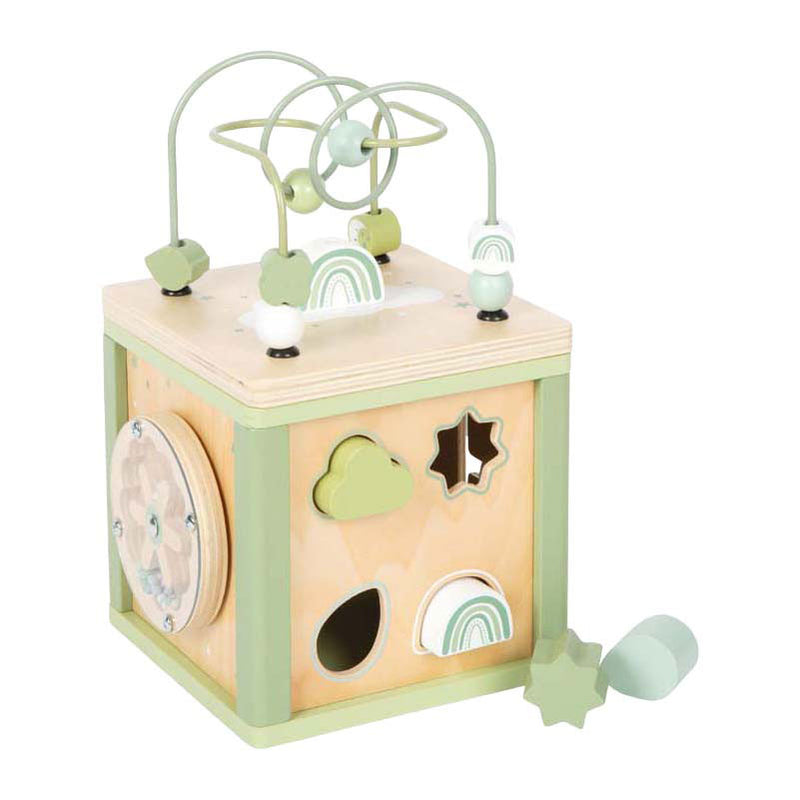 Load image into Gallery viewer, Small foot - houten motor vaardigheden kubus groen
