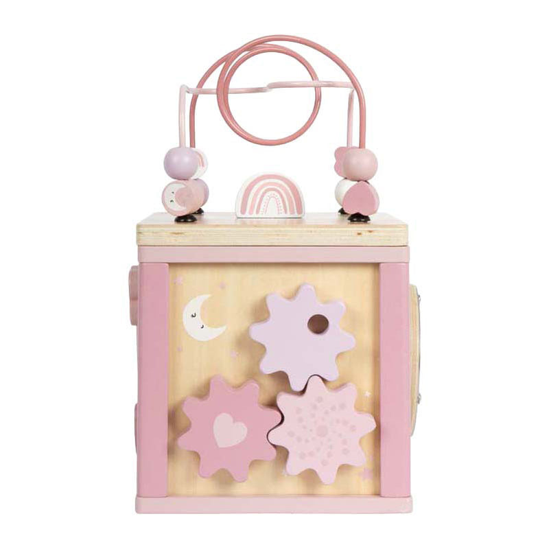 Load image into Gallery viewer, Small foot - houten motor vaardigheden kubus roze
