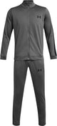 Under armour ua rival knit track suit-gry heren trainingspak - castlerock - zwart