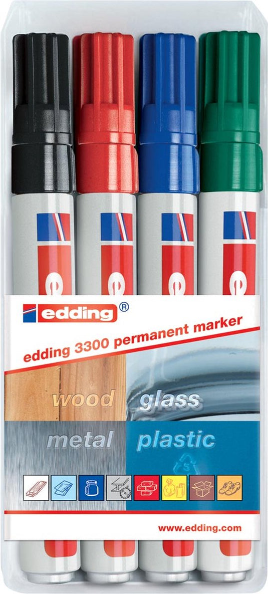Edding viltstift 3300 schuin 1-5mm assorti