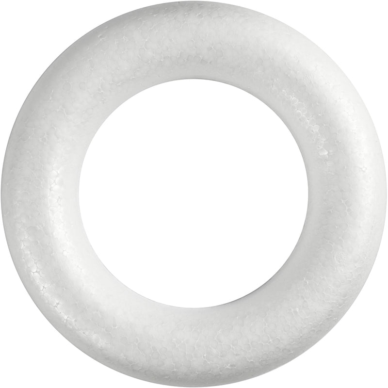 Load image into Gallery viewer, Creativ company https: www.cchobby.nl ringen-met-platte-achterkant-afm-30-cm-dikte-40-mm-wit-1-stuk
